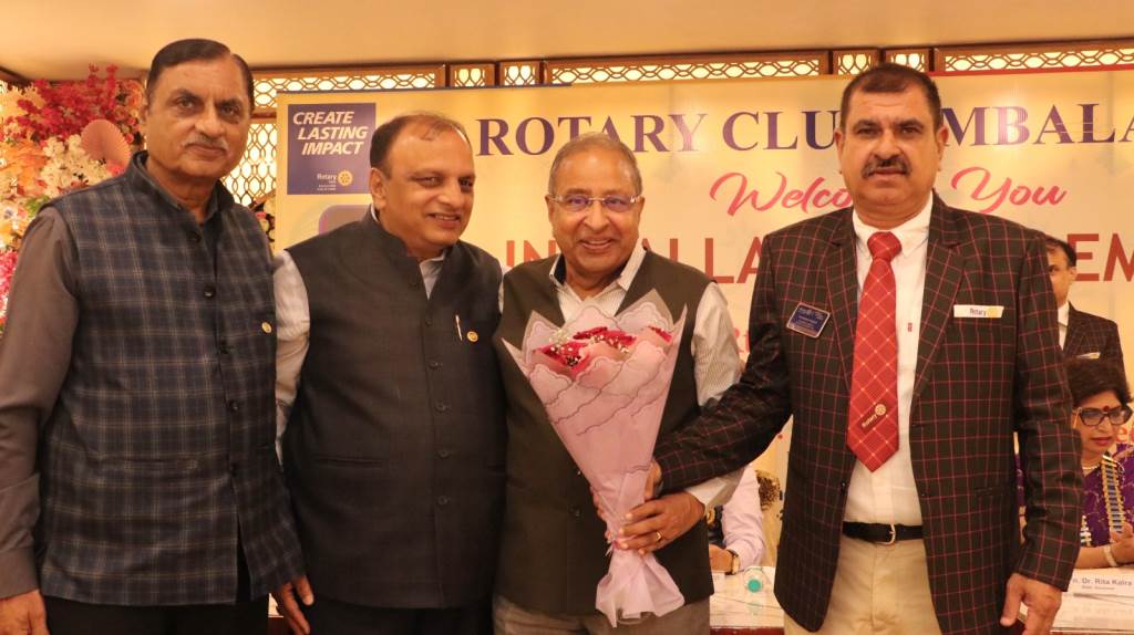 Ashwani Sahni becomes President of Rotary Ambala City